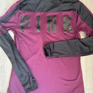 PINK‎ Victoria's Secret Purple and Black quarter zip